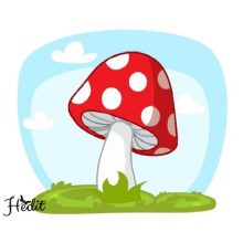 Gombás felvasalható matrica