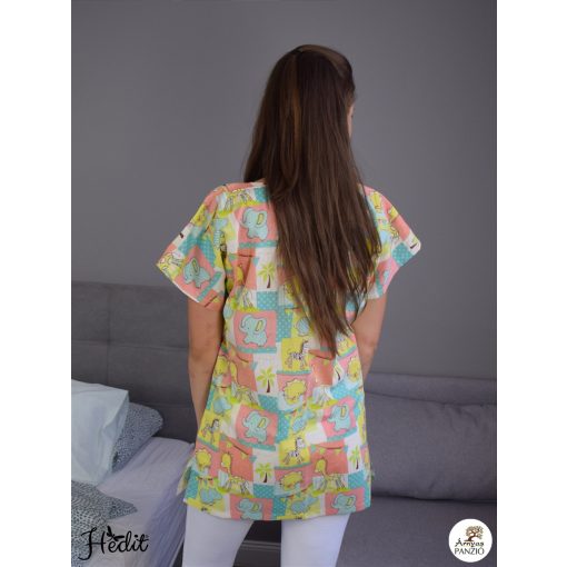 Barbara tunika - színes, állatos