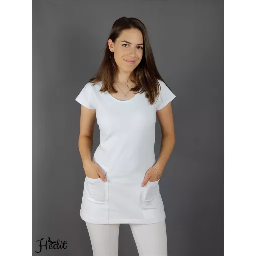 Viktória tunika - fehér - XL