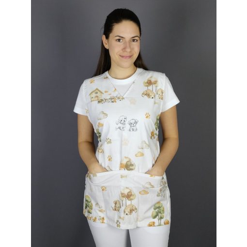 Kiskutyás lapköpeny (teljes mintás)