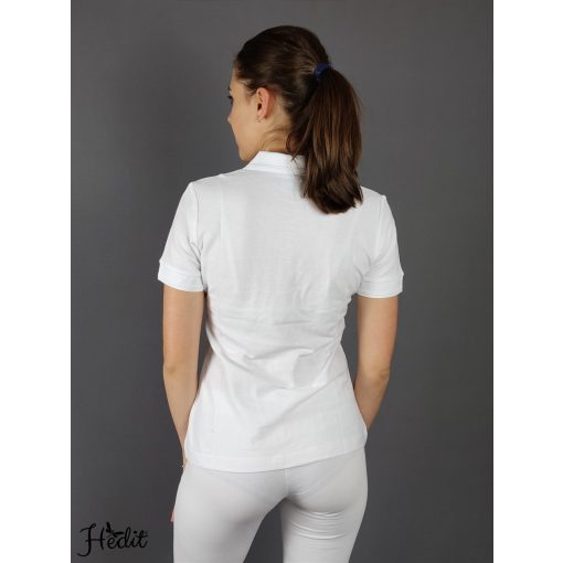 Fehér női galléros póló