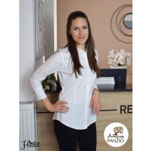 Fehér, 3/4 ujjú blúz