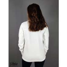 Fehér polár pulóver