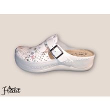 Női komfort papucs - virágos, Fratelli Babb anatómiai munkapapucs