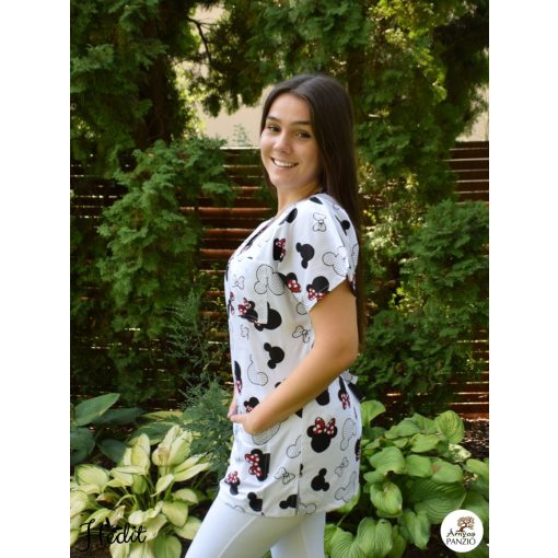 Ági tunika - piros masnis