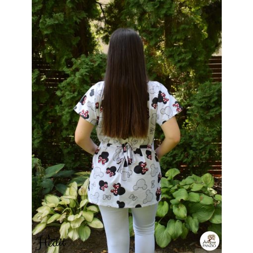 Ági tunika - piros masnis