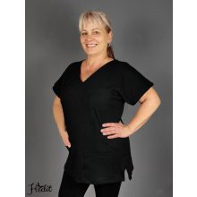 Fekete pamut felső-unisex