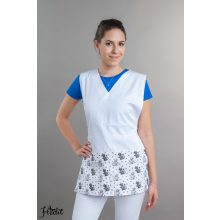 Cicás lapköpeny, oldalt megkötős köpeny óvodai dolgozóknak