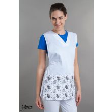 Cicás lapköpeny, oldalt megkötős köpeny óvodai dolgozóknak