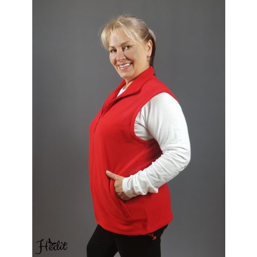 Piros polár mellény