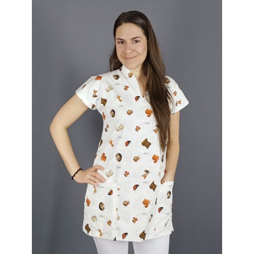 Réka tunika - erdei állatos - S