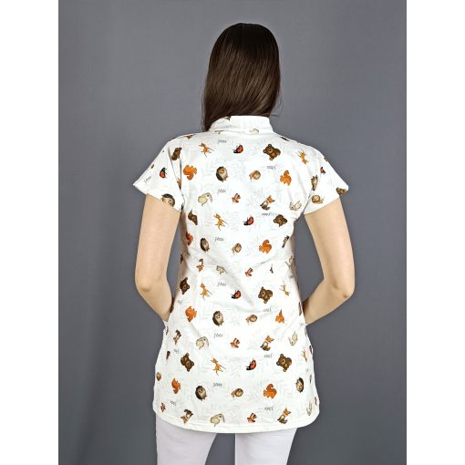 Réka tunika - erdei állatos - L