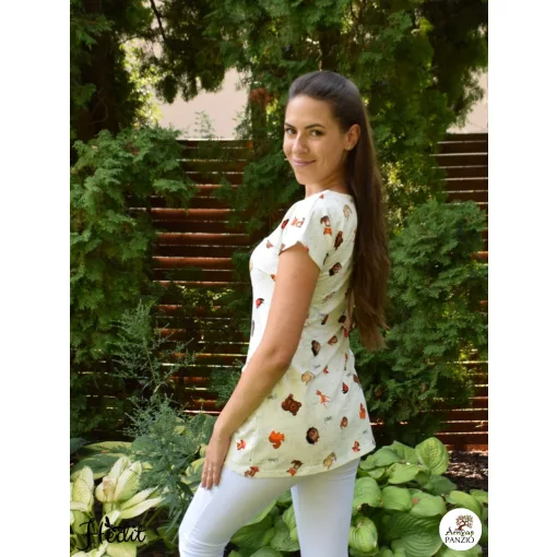 Viktória tunika - erdei állatos - S