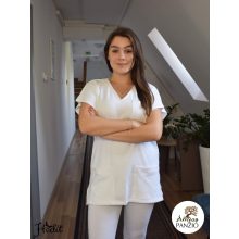 Fehér pamut felső-unisex