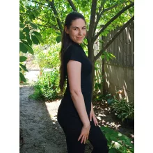 Réka tunika - fekete - XL