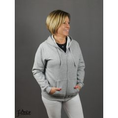 Szürke kapucnis pulóver - unisex