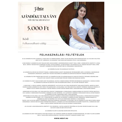 5000 Ft értékű ajándékutalvány