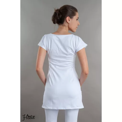 Vera tunika, cipzáros, kereknyakú női munkaruha, nővér tunika