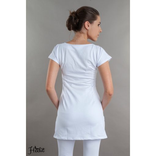 Vera tunika, cipzáros, kereknyakú női munkaruha, nővér tunika