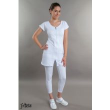 Vera tunika, cipzáros, kereknyakú női munkaruha, nővér tunika