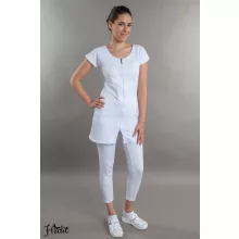 Vera tunika, cipzáros, kereknyakú női munkaruha, nővér tunika