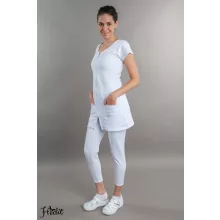 Vera tunika, cipzáros, kereknyakú női munkaruha, nővér tunika