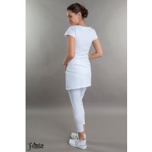 Vera tunika, cipzáros, kereknyakú női munkaruha, nővér tunika