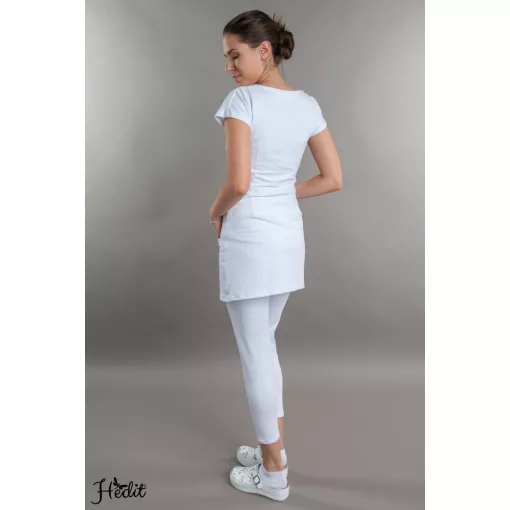 Vera tunika, cipzáros, kereknyakú női munkaruha, nővér tunika