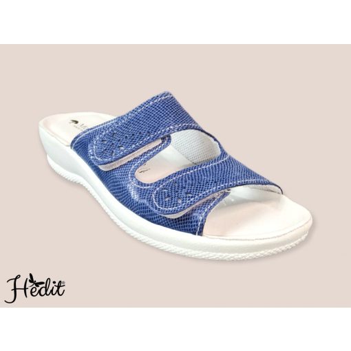 Kék, nyitott női papucs