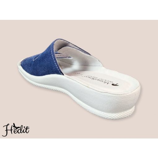 Kék, nyitott női papucs