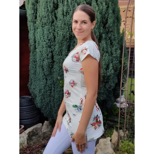 Viktória tunika - karácsonyi mintás - 3XL