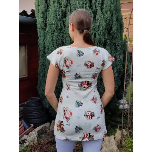 Viktória tunika - karácsonyi mintás - 3XL