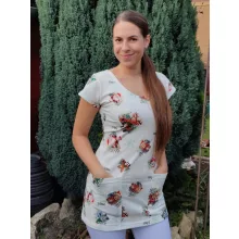 Viktória tunika - karácsonyi mintás - XXL