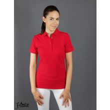 Piros női galléros póló