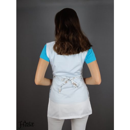 Vidrás lapköpeny, oldalt megkötős köpeny óvodai dolgozóknak