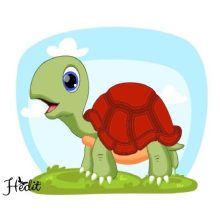 Teknősös felvasalható matrica