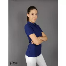Királykék női galléros póló