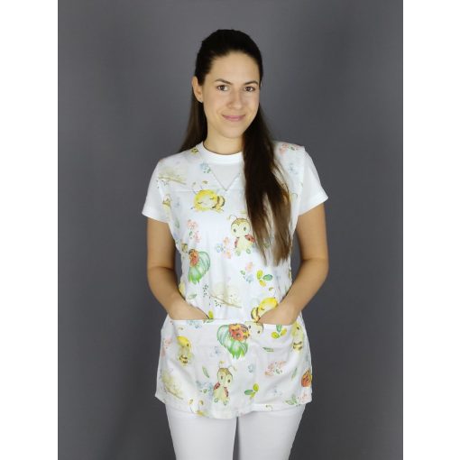 Méhecskés, katicás lapköpeny (teljes mintás) - XL