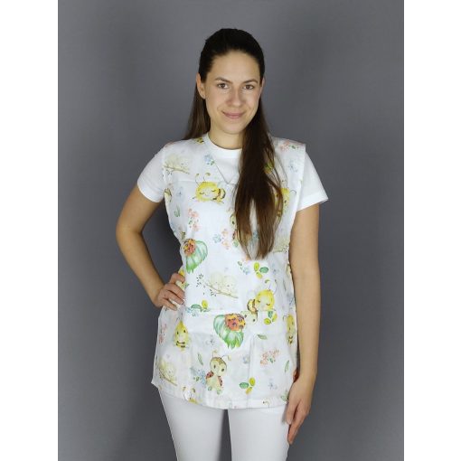 Méhecskés, katicás lapköpeny (teljes mintás) - XL