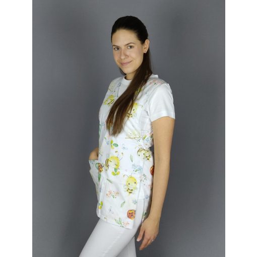 Méhecskés, katicás lapköpeny (teljes mintás) - XL