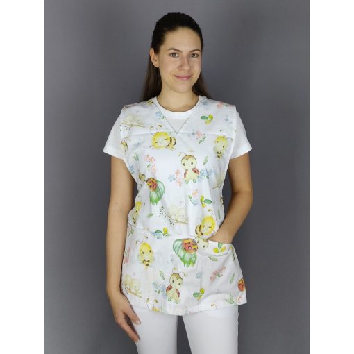 Méhecskés, katicás lapköpeny (teljes mintás) - XL