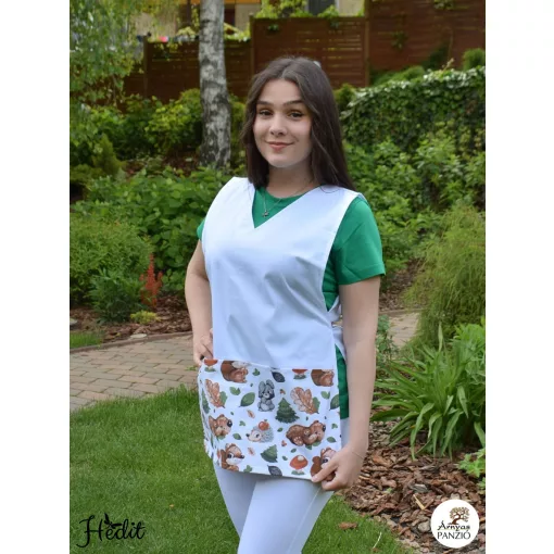 Állatos, leveles lapköpeny