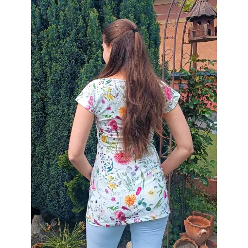 Viktória tunika - virágos - 3XL