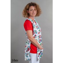 Elza lapköpeny - kalocsai mintás, köpeny, női munkaruházat