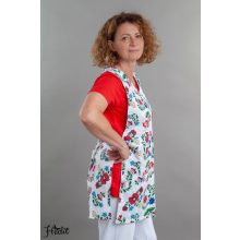 Elza lapköpeny - kalocsai mintás, köpeny, női munkaruházat