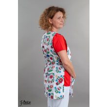 Elza lapköpeny - kalocsai mintás, köpeny, női munkaruházat